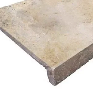 Ivory Rustic Travertine Drop Face Pool Coping tiles beige tile cream tiles light tiles