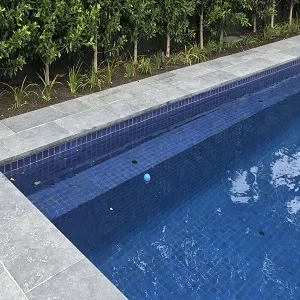 Pearl Grey Drop Face Pool Coping Tiles grey tiles dark tiles black tiles