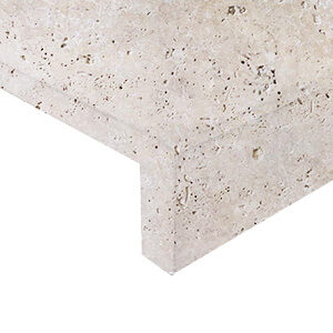 Ivory Travertine Drop Face Pool Coping Tiles and Pavers