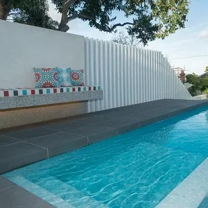 Midnight bluestone drop face pool coping tiles drop doqn pool coping pavers blues tiles dark tiles black tiles