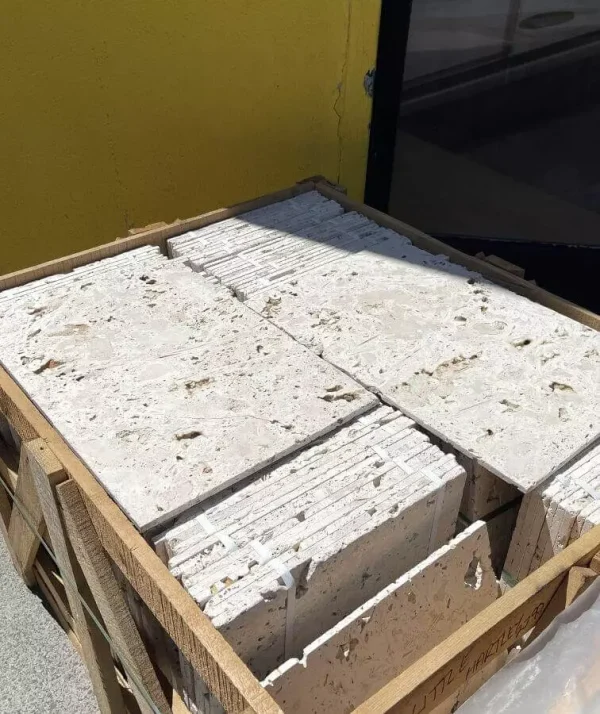 Rustica ivory travertine tiles crate