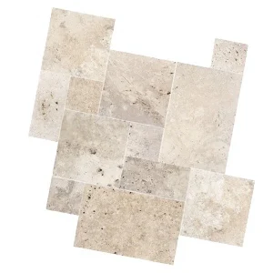 Rustica travertine French pattern tiles