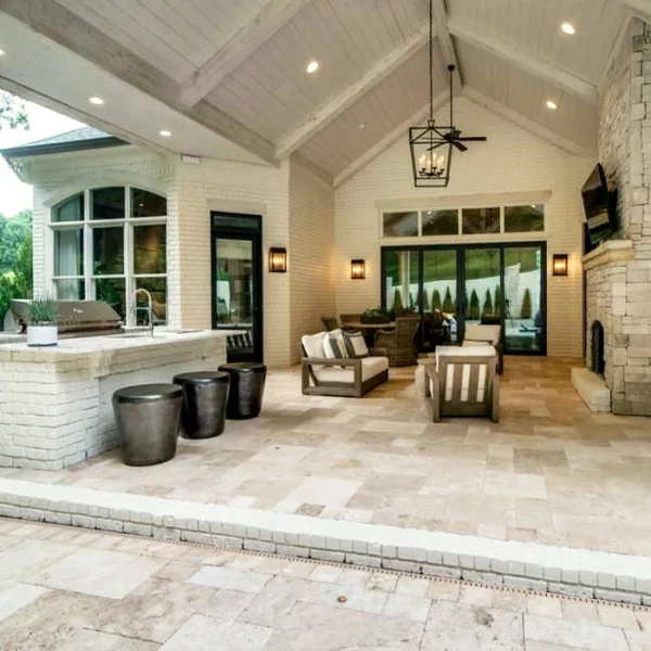 Travertine pavers