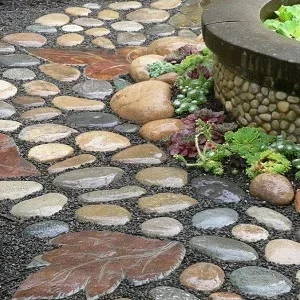 Walkway loose pebble natural stone pathways and walkways