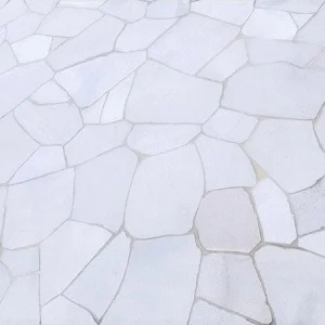 White crazy paving tiles