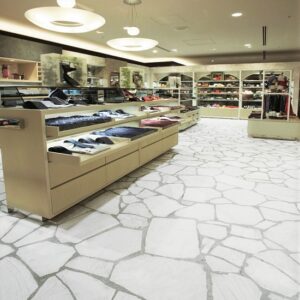 White marble crazy paving pavers